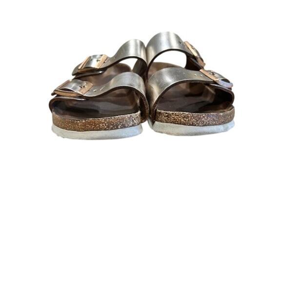Birkenstock Arizona Sandals Metallic Silver 36 EU / 5-5.5 US  Soft Footbed, Worn - Picture 11 of 11